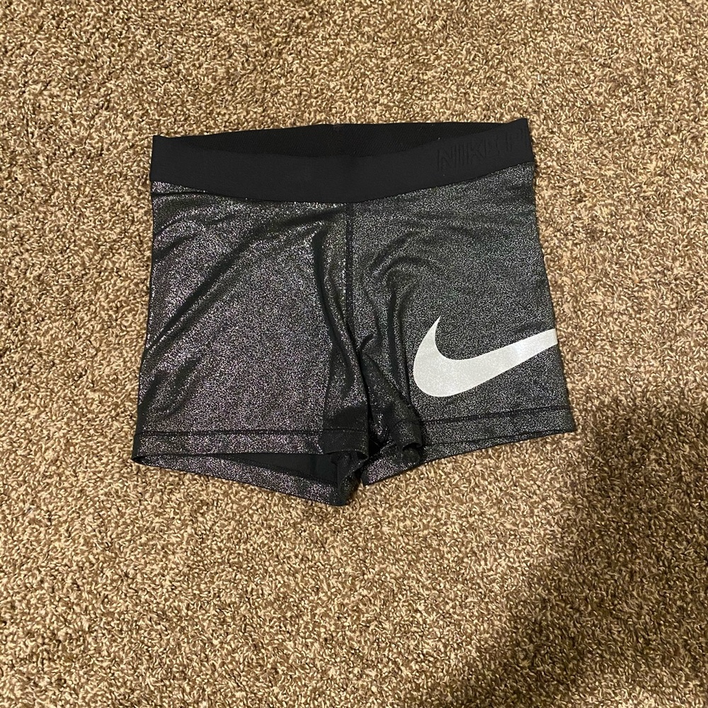 Silver sparkly Nike pros